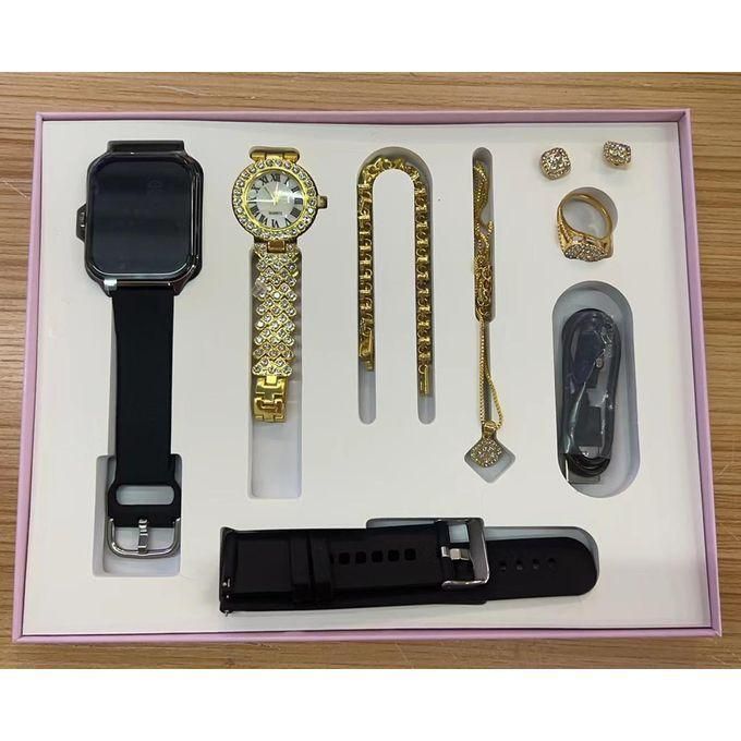 A58 Plus Smartwatch for Women (8-in-1 Gift Set), Black