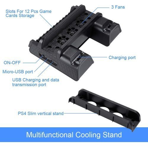 Buy PS4 Controller charging Dock Station Stand with Console Cooling Fan Game Storage in Kumasi