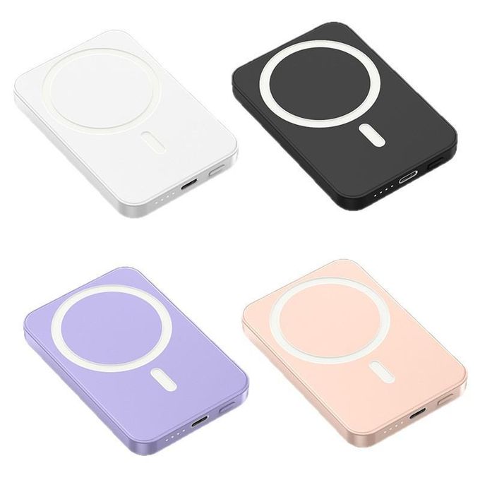 Pink Magnetic Wireless Power Bank – Portable Battery Pack with Fast Charging — product view 3