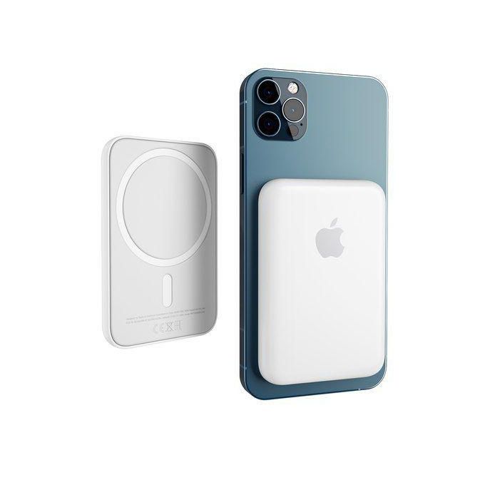 5000mAh White Portable Magnetic Wireless Power Bank with MagSafe Battery Pack