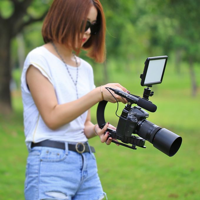 Black Camera and Video Stabilizer