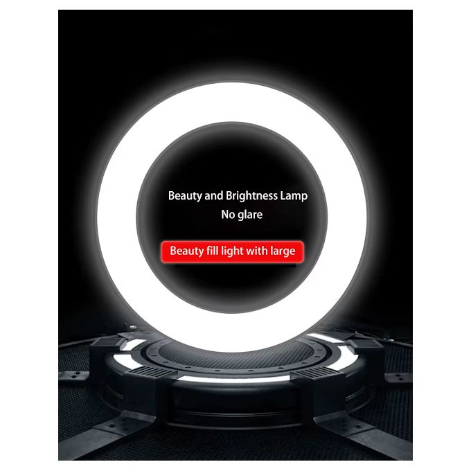 Kalious Mini Ring Light with Double Clamp, Tabletop Size for Blogging – Black, Includes Stand and Remote — product view 5