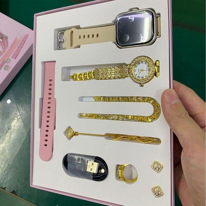 Compact Pink Smartwatch Set