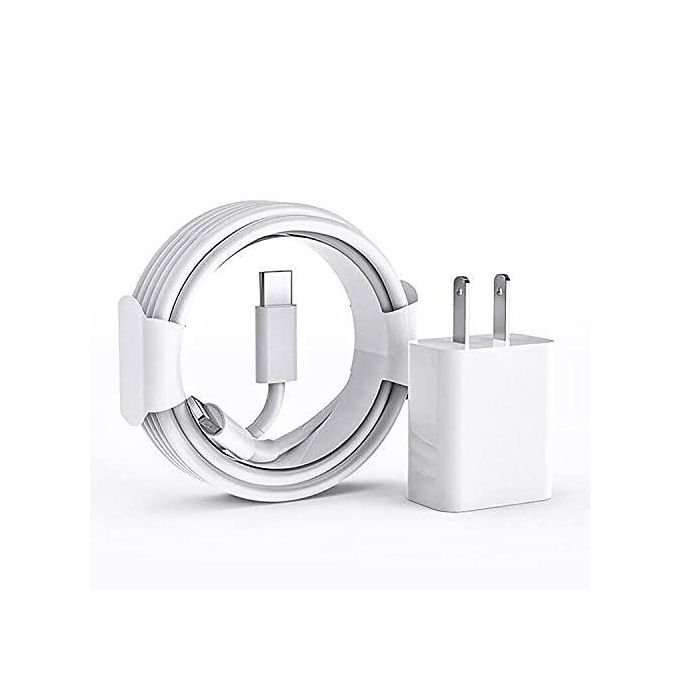 Apple iPhone USB-C Power Adapter with USB-C Lightning Cable 2-Pin Charger – White in kumasi