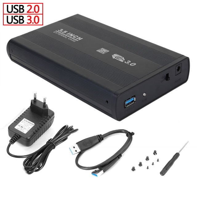Buy 3.5 inch HDD Case Dock SATA to USB 3.0 2.0 External Hard Drive Enclosure Adapter 3.5″ USB3.0 USB2.0 Hard Disk HD SSD Box in Kumasi — product view 2
