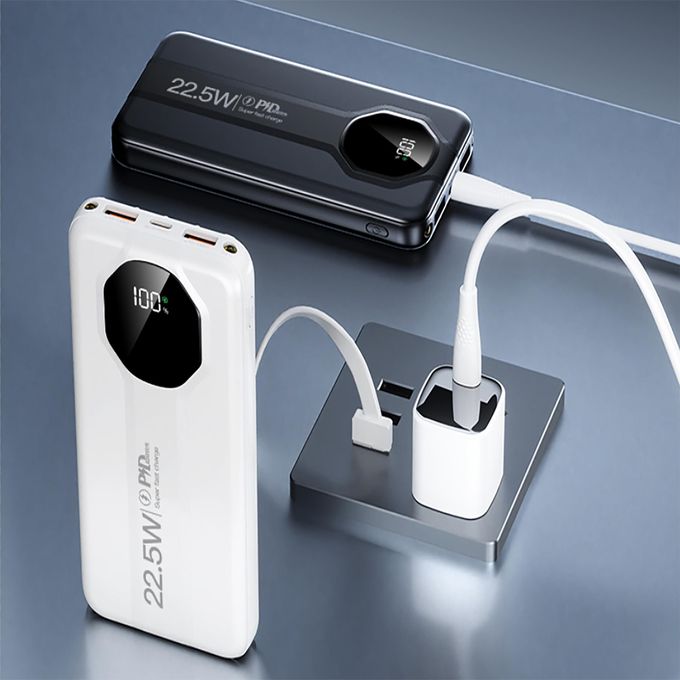TiLECC TC8512 Portable Power Bank – 30,000 mAh Fast Charge with 4-Wire and LED Digital Display