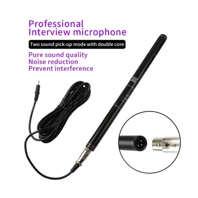 Black Professional Interview Microphone