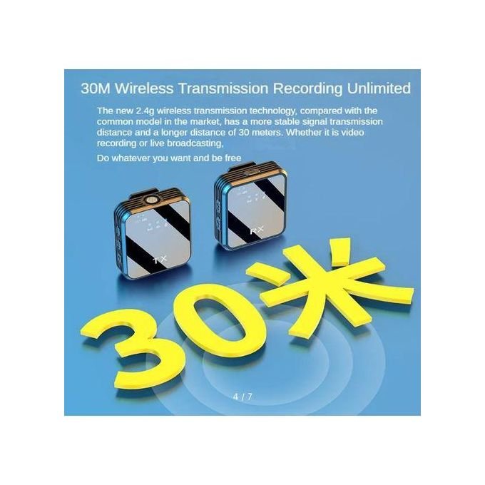 3-in-1 Wireless Lapel Microphone for iPhone/Android Users – 8-10 Hours Battery Life in kumasi