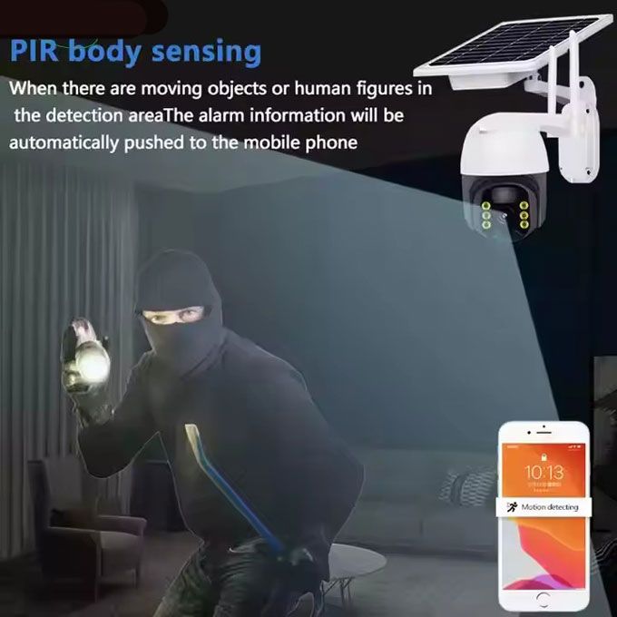 Solar-Powered Outdoor HD Night Vision Security Camera – Waterproof Design