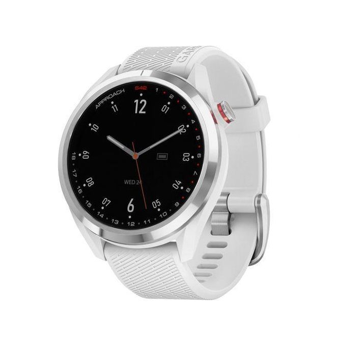 Garmin Approach S42 GPS Golf Watch - Stainless Steel with White Accents