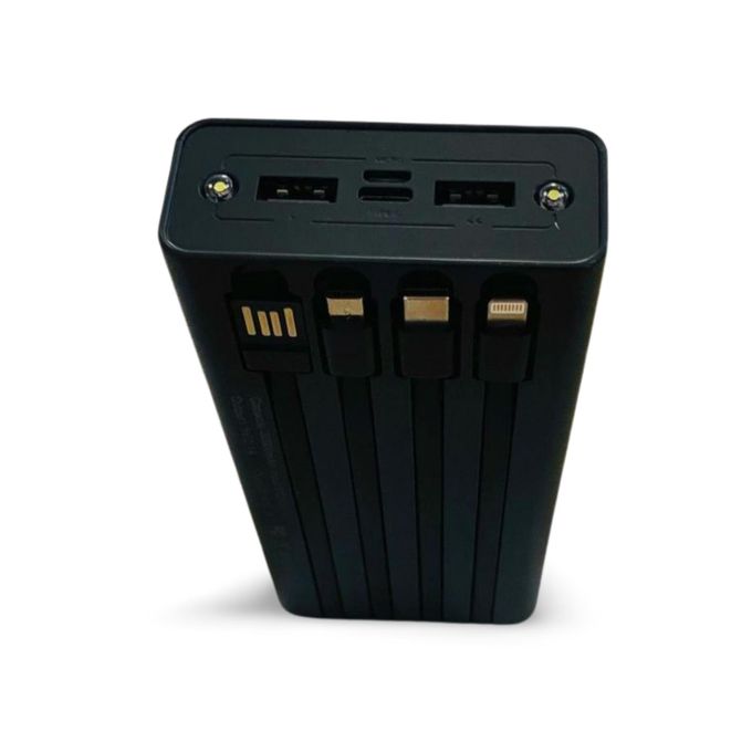 30000mAh Black 4-in-1 Solar Power Bank