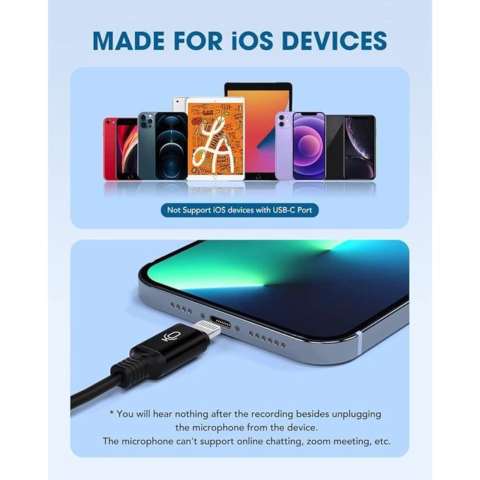 Black Lapel Microphone for iPhone