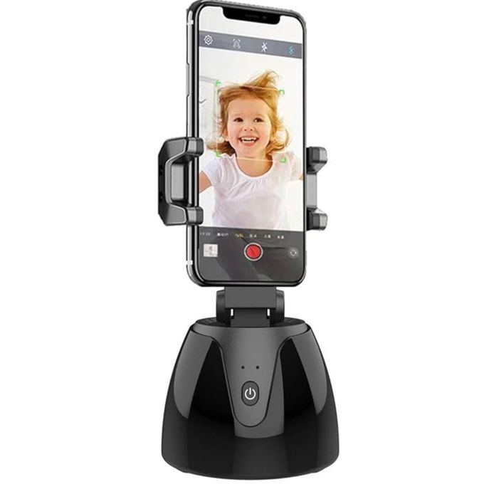 360° Rotating Selfie Stick with Automatic Face and Object Tracking - Black