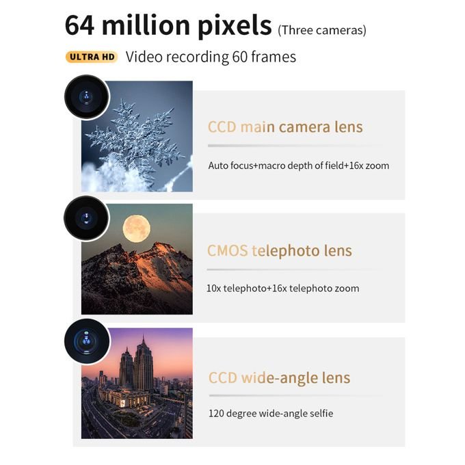 64MP 4K CCD Digital Video Camera with Three Lenses in kumasi