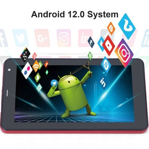 Buy C Idea Android 12 Tablet 7″ Tablet With 6GB RAM 128GB ROM Sim 6000mAh Battery Red in Kumasi