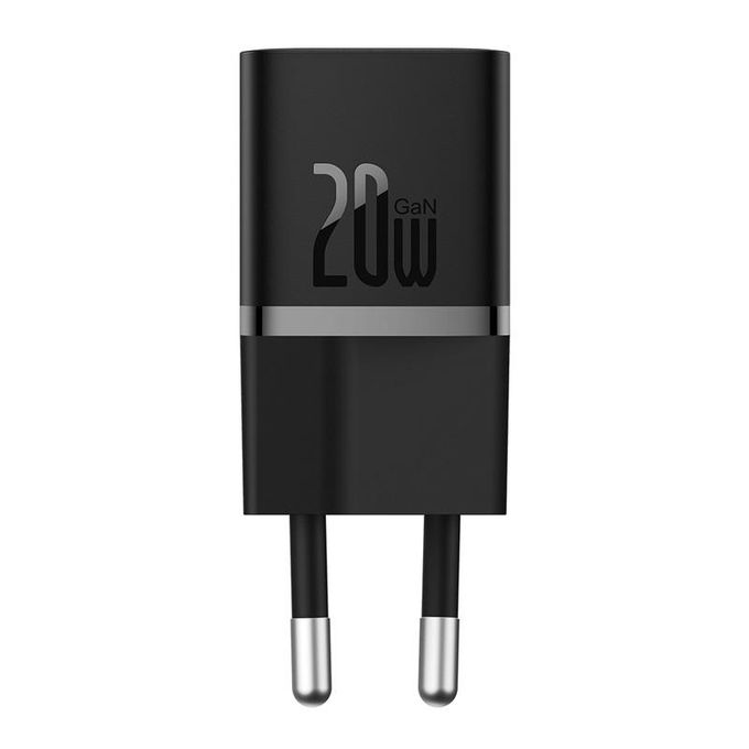 Baseus Super Si Quick Charger 1C 20W EU Set in Blue with Simple Wisdom Type-C to iPhone PD Data Cable, 20W, 1m, Navy Blue
