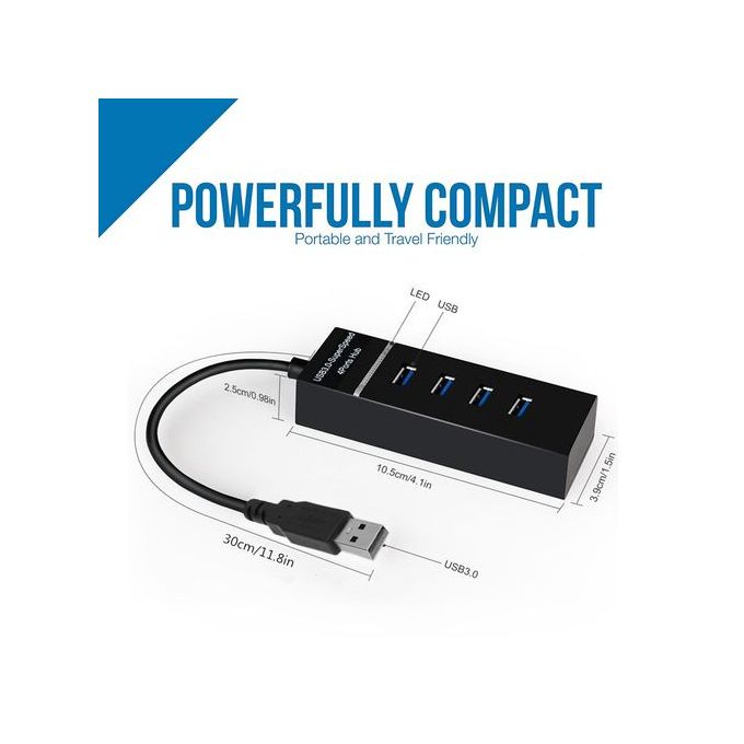 Universal High-Speed USB 3.0 Four-Port Hub
