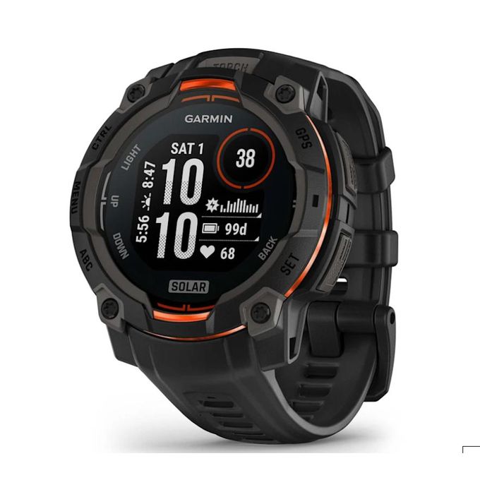 Garmin Instinct® 3 – 45 mm, Solar Black with a Black Strap