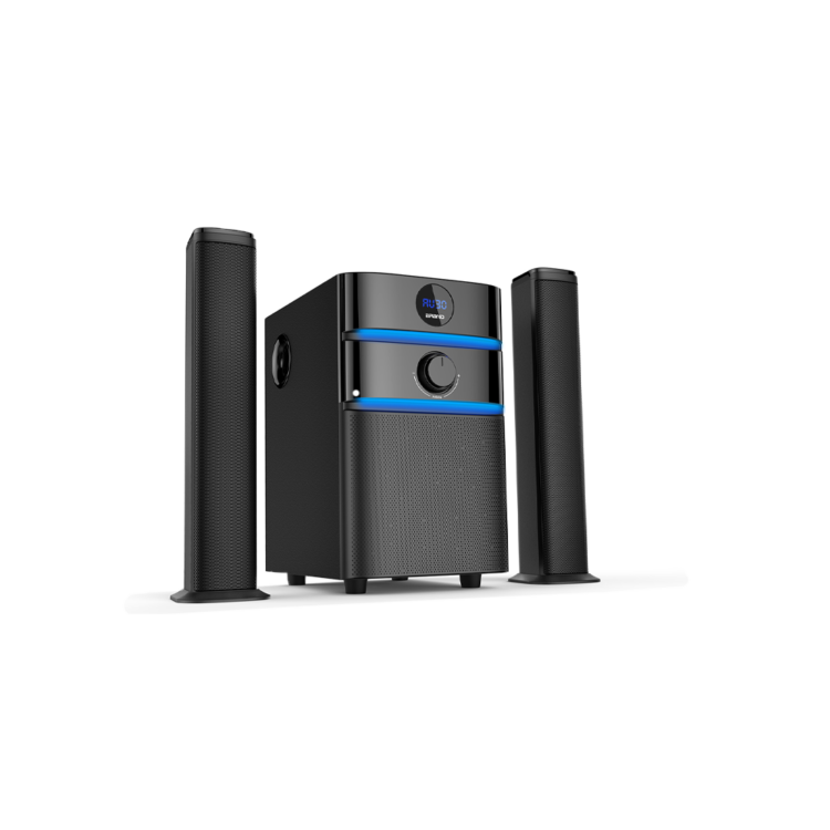 Asano 3.1 Channel Bluetooth Home Theater Speaker System with Extra Bass Subwoofer | Surround Sound, LED Display, FM Radio, USB, MP3, SD Card, Remote Control [TK-2027]