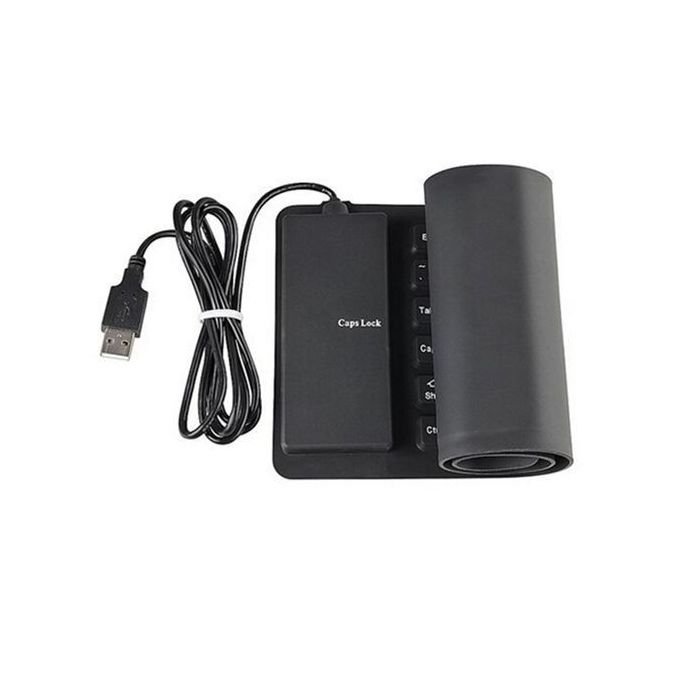 Black Flexible Keyboard with Complimentary Mouse Pad in kumasi