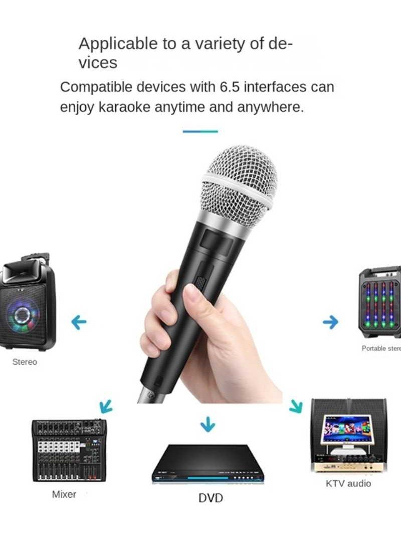 Buy MOVING COIL HANDHELD WIRED DYNAMIC MICROPHONE UNIDIRECTIONAL MIC FOR STAGE SINGING HOME KTV MEETING (D2.36 X H9.84)INCH in Kumasi