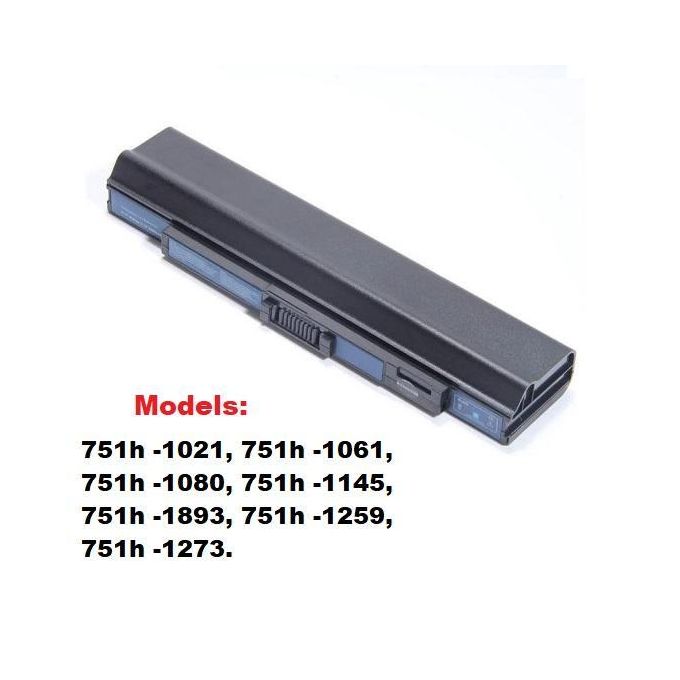 Replacement Battery for Acer One 751h Models: 1021, 1061, 1080
