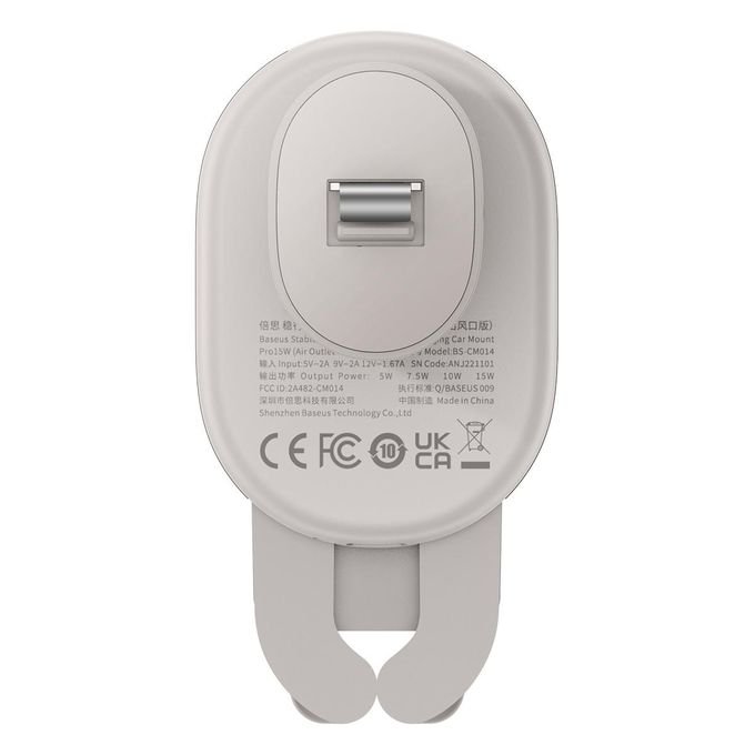 Baseus Pro 15W Stable Gravitational Wireless Car Charger Mount – Air Outlet Version – Creamy White in kumasi — product view 3