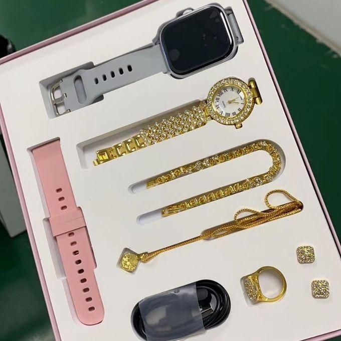 Compact Pink Smartwatch Set