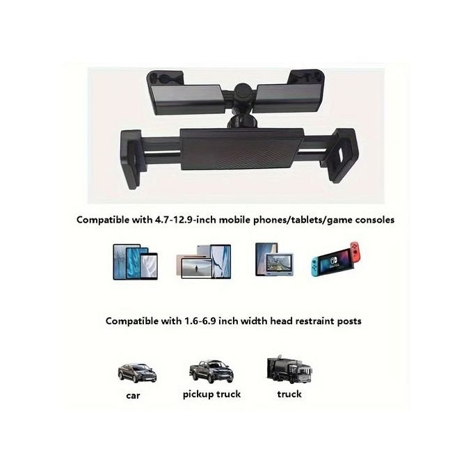 Black Car Headrest Holder for Mobile Phones and iPad Tablets in kumasi