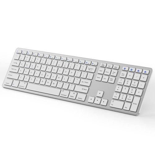 Buy Multi-paired BT Keyboard 109-key Wireless Keyboard Support for IOS/Android/Windows System Silver NO5 in Kumasi