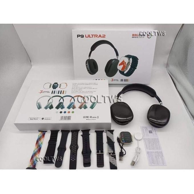 P9 Ultra 2 Newest Model Smart Watch Bundle with P9 Headphones
