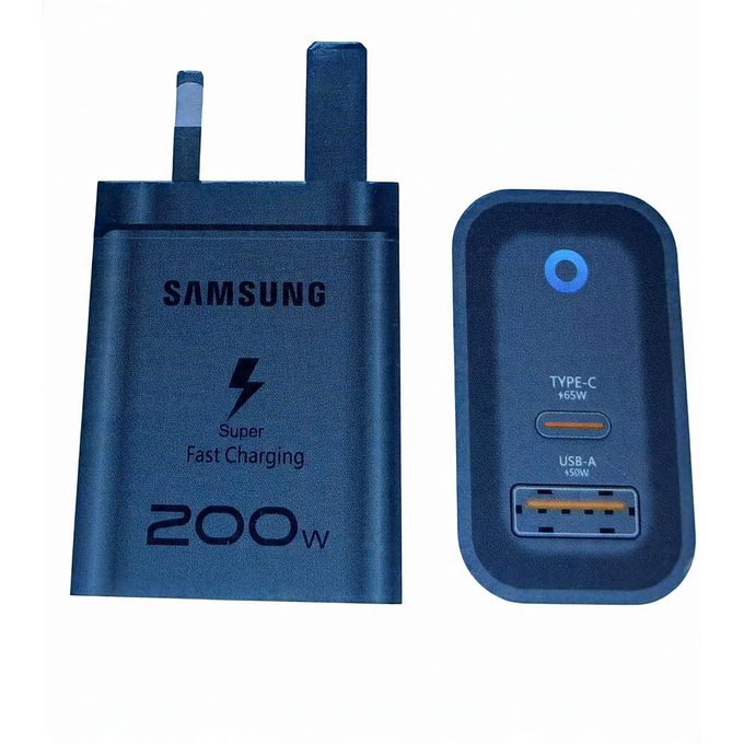 200W PD Ultra-Fast Type-C to Type-C Charger - Black