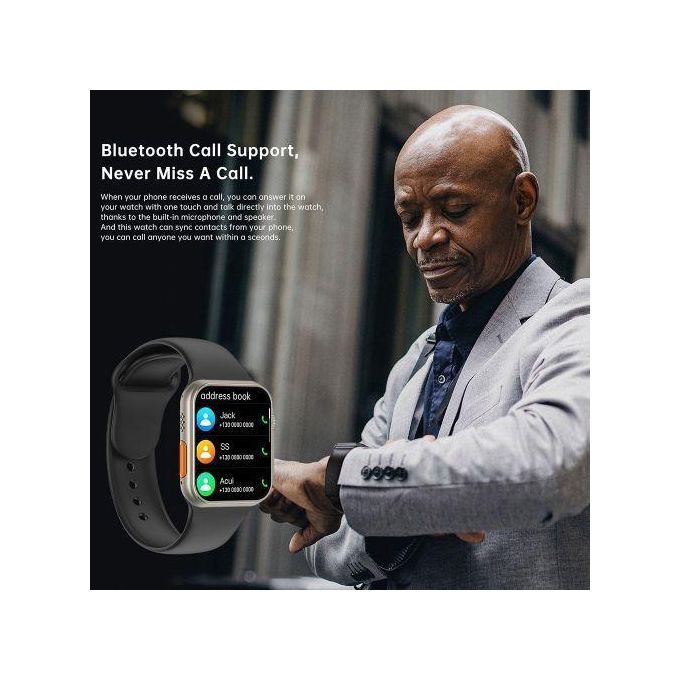 TiLECC T800 Ultra Smartwatch Series 8 with 8-Door Access – Black — product view 3