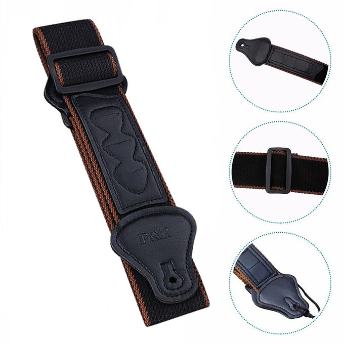 Adjustable Polyester Straps for Electric Guitars, Acoustic Folk Guitars, and Bass Guitars - Guitar Accessories