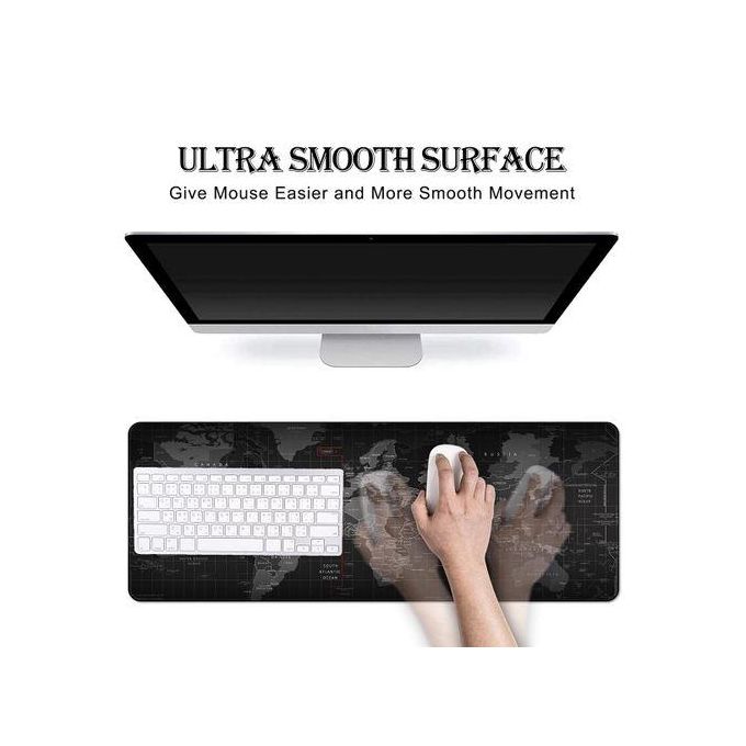 SXCHEN Large World Map Mouse Pad with Locking Edges