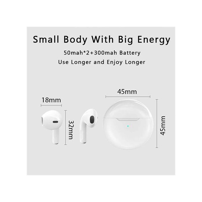 Wireless Bluetooth Earbuds with Touch Control and Microphone