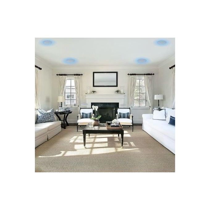 Ceiling Speaker with Auxiliary Accessories – White / Frequency Range: 50Hz-20KHz / 1″x1 Treble and 8″x1 Bass
