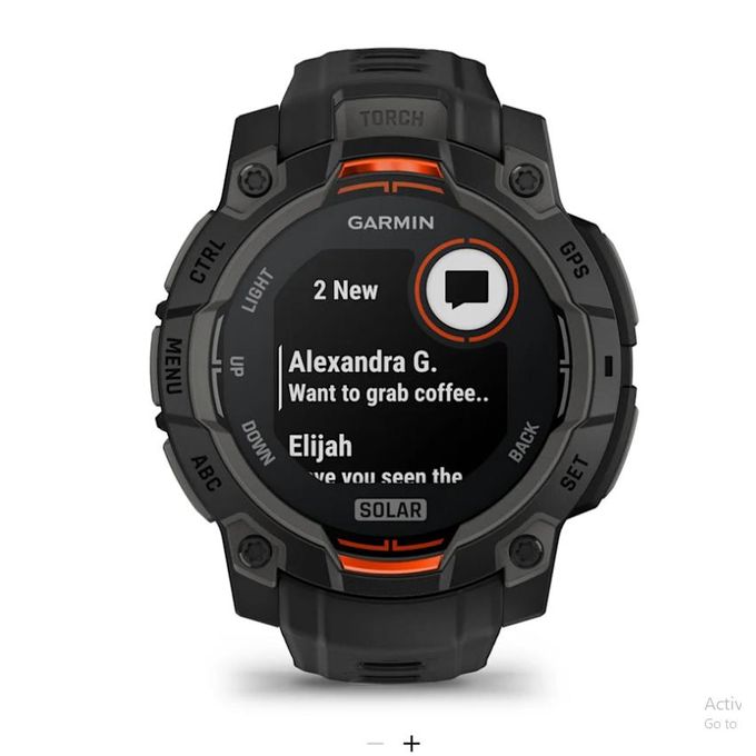 Garmin Instinct® 3 – 45 mm, Solar Black with a Black Strap