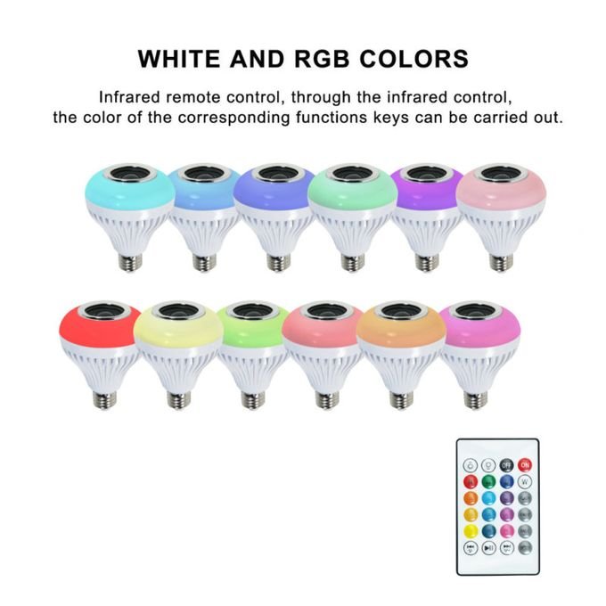 Bluetooth-Enabled E27 B22 LED Light Bulb with Music Functionality in kumasi