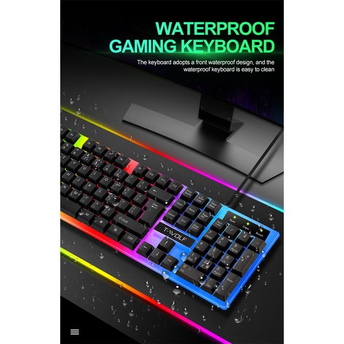Wolf TF230 Wired Gaming Keyboard with Backlighting and Mouse in kumasi