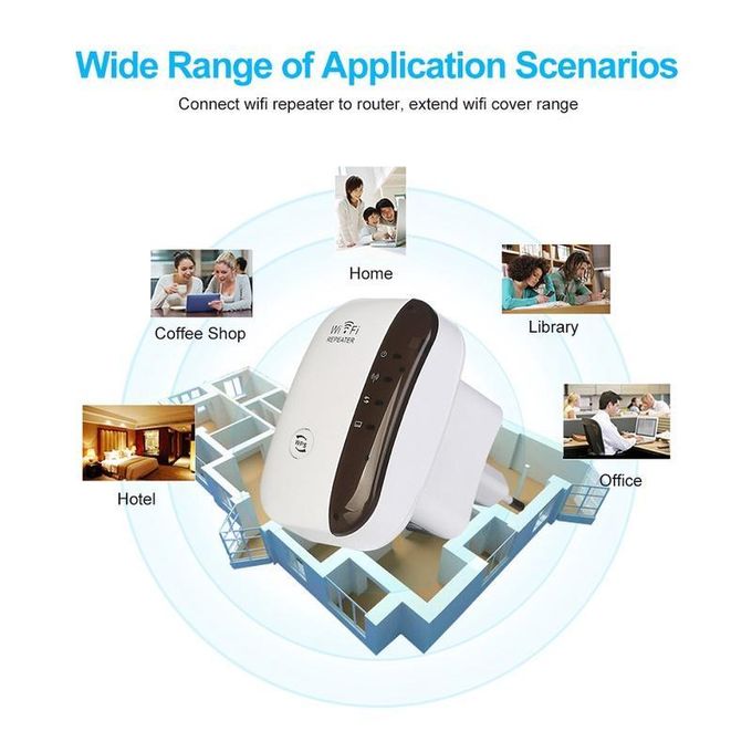300Mbps 2.4G WiFi Range Extender with RJ45 Port and Remote Router Functionality — product view 5