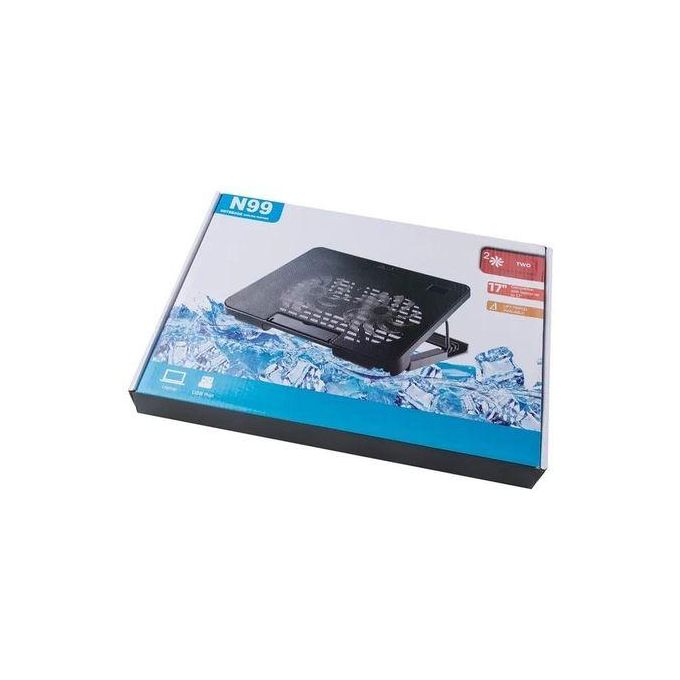 N99F1 Slim Quiet Cooling Pad for Laptops and Desktops with Adjustable Stand