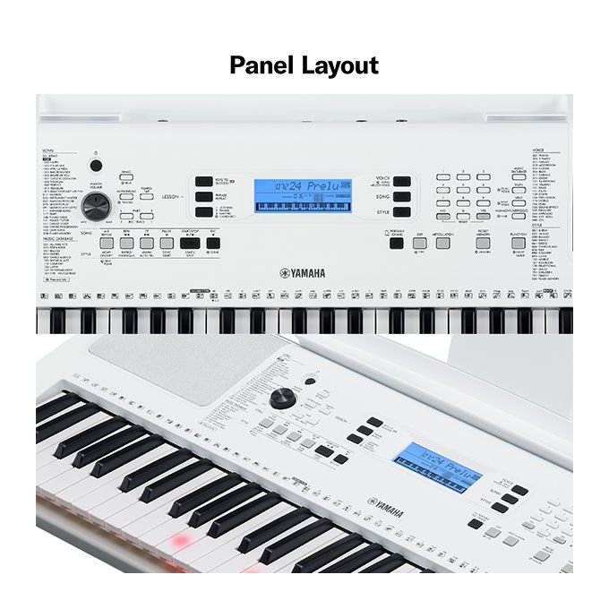 Yamaha EZ-300Y Light-Up Musical Keyboard – White