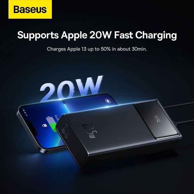 Baseus Star-Lord 30000mAh Fast Charging Power Bank with Digital Display – 22.5W, Black — product view 5