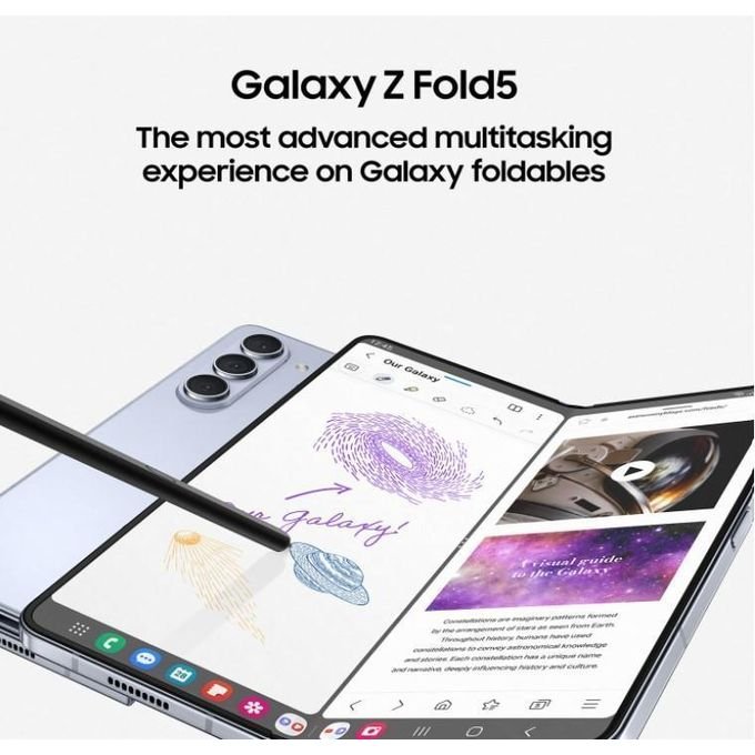 Samsung Galaxy Z Fold 5 – 7.6” – 5G – 1TB ROM – 12GB RAM – 50MP Rear/13MP Front – Dual Sim – Phantom Black & 24 Months Warranty