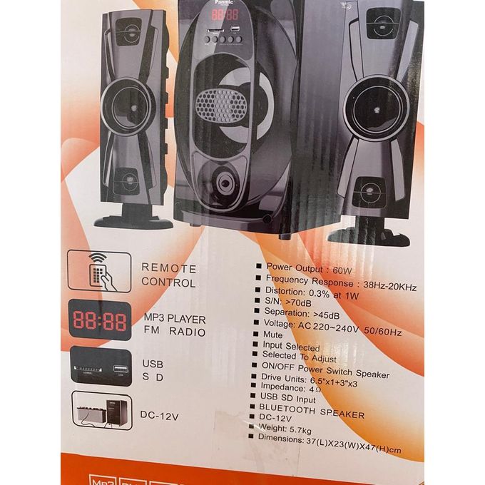 Panmic 3.1 X-Bass Black Home Theater System