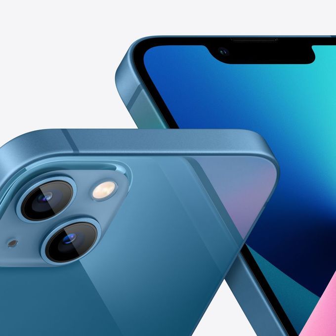 Apple iPhone 13 – 4GB RAM, 128GB Storage, 12MP Rear and Front Cameras – Blue with Free Case and Screen Protector