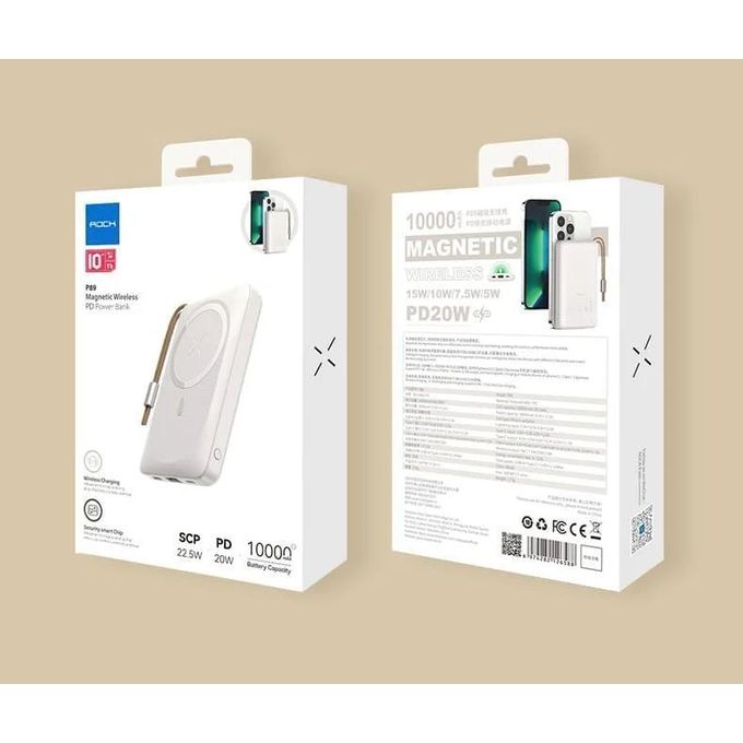 Rock P89 10,000mAh Magnetic Wireless Charger