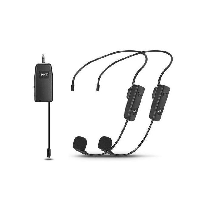 Dual UHF Wireless Lavalier Headset Microphone System with Amplifier in kumasi