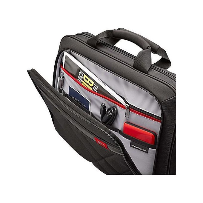 Case Logic DLC 115 Black Top-Load Briefcase for 15.6” Laptops – Business Casual Style